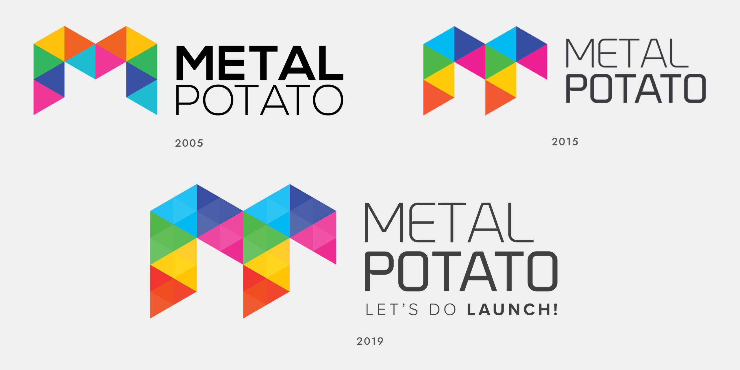 Metal Potato Logo Evolution
