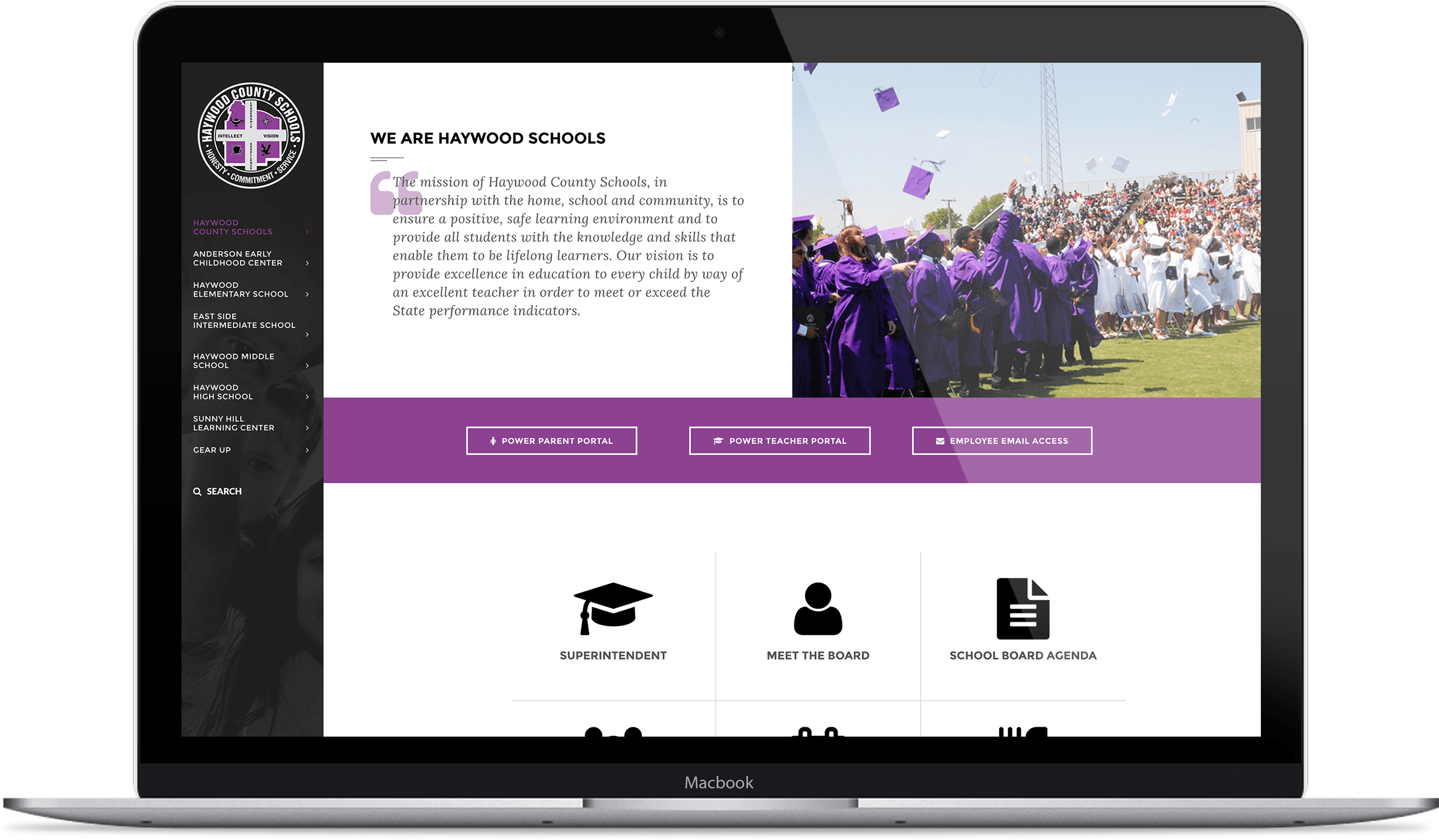 Haywood County Schools Website Design Project by Metal Potato