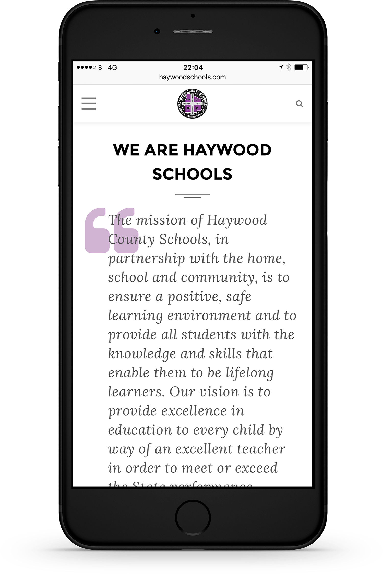 Haywood County Schools Website Design Project by Metal Potato