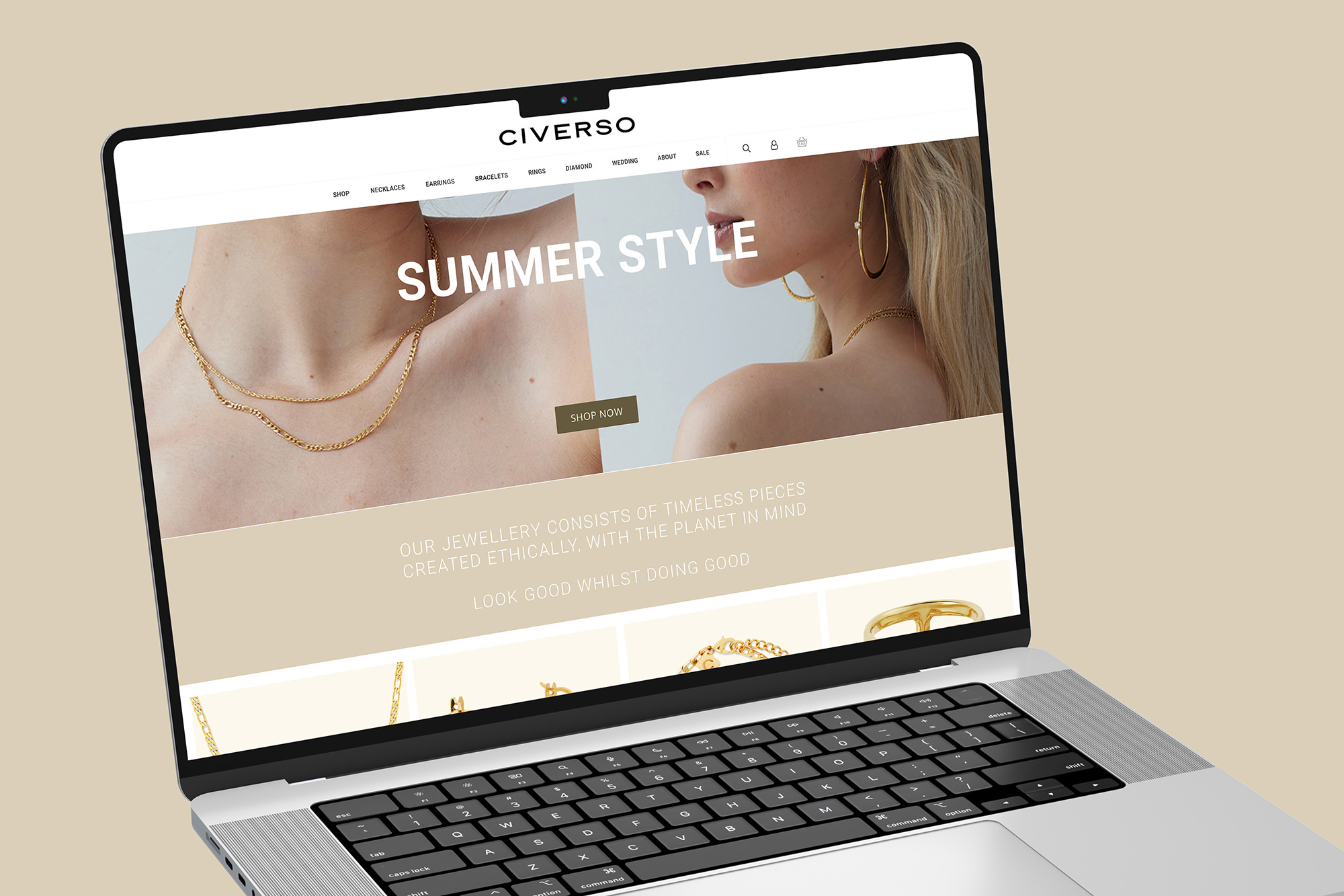 Civerso - Ecommerce jewellery Website Design