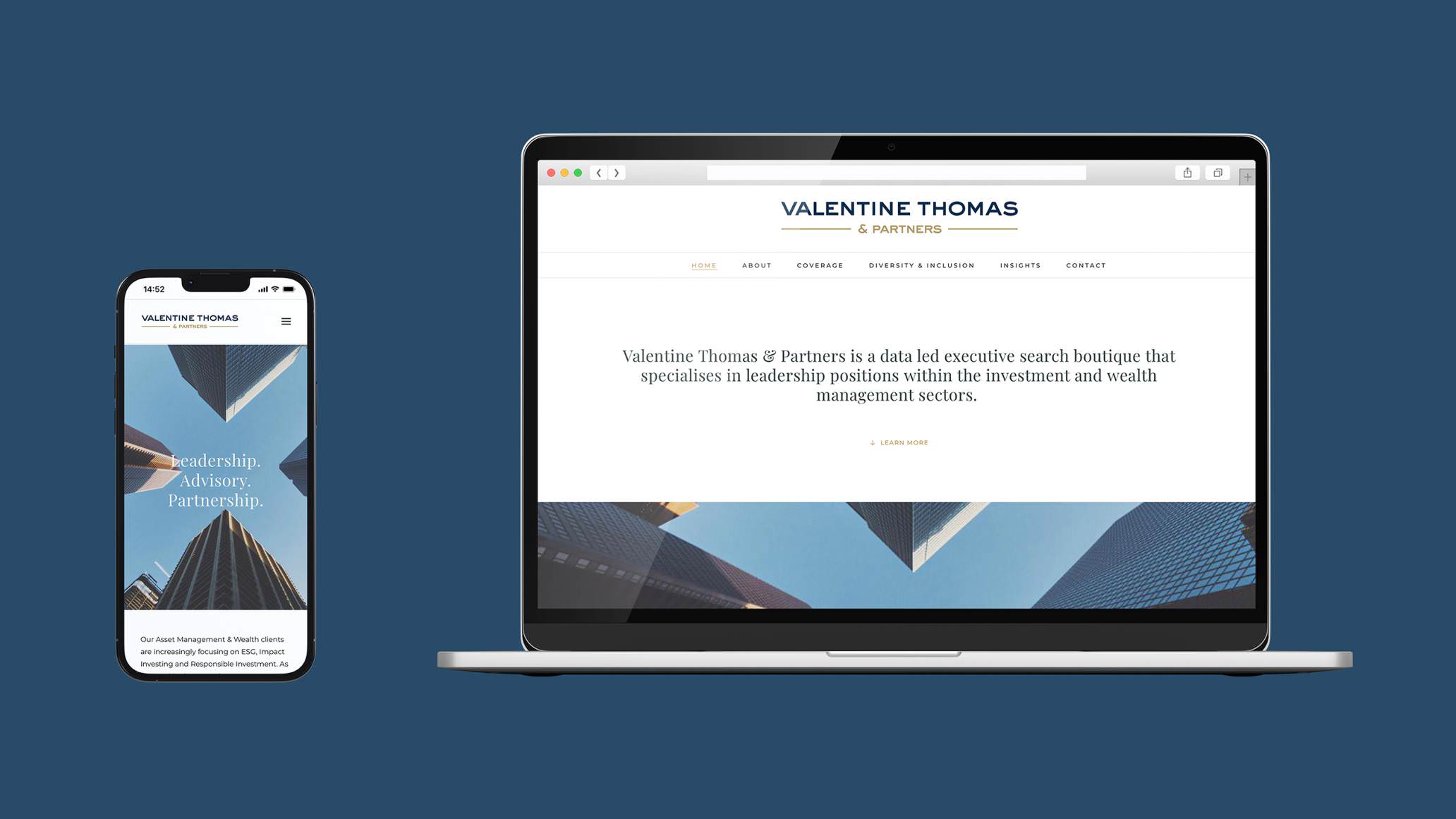 Valentine Thomas Recruitment Web Design